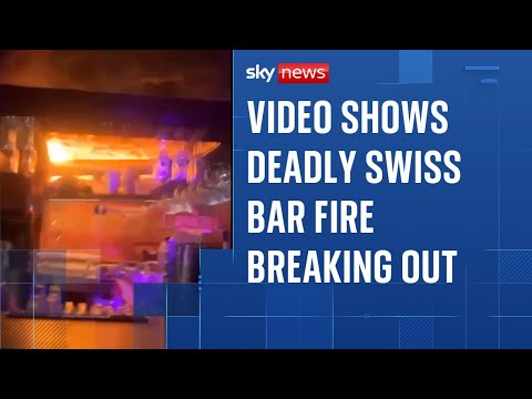 Video shows ceiling of ski resort bar catching fire, ‘killing dozens’ of young revellers