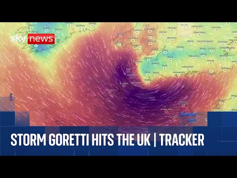 Track Storm Goretti as it continues to hit the UK