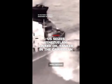 Video shows US seizing sanctioned oil tanker