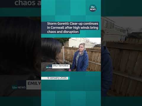 Storm Goretti: Clear-up continues in Cornwall after high winds bring chaos and disruption #itvnews