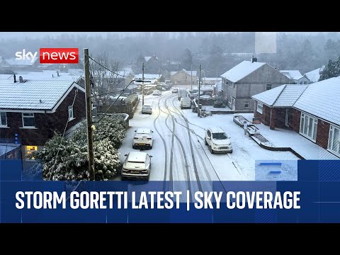 Coverage from across the UK after Storm Goretti causes disruption