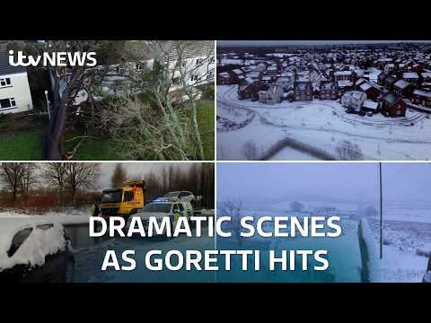 Storm Goretti causes chaos across the country leaving a trail of disruption in its wake | ITV News