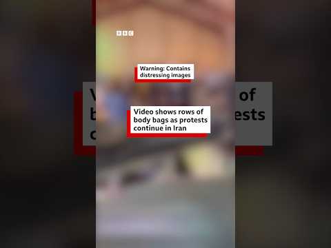 Video verified by the BBC shows rows of body bags in the city of Kahrizak, Iran. #Iran #BBCNews