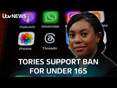 Badenoch supports social media ban for under 16s – if they win power | ITV News