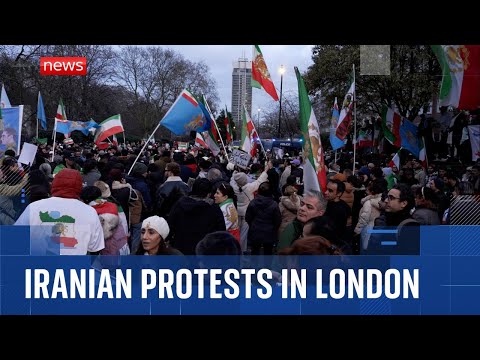 Protests held in London in solidarity with Iranians
