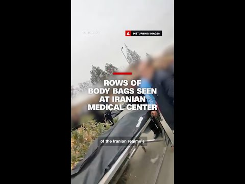Rows of body bags seen at Iranian medical center