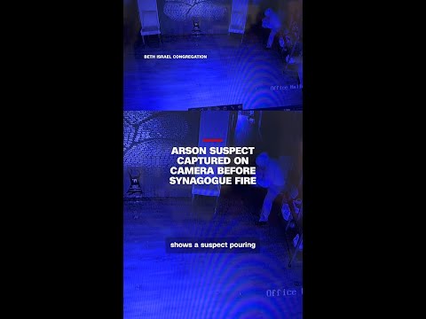 Arson suspect captured on camera before synagogue fire