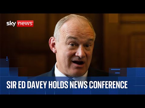 Lib Dem leader Sir Ed Davey makes announcement on A&E wait times