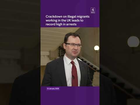 Crackdown on illegal migrants working in the UK leads to record high in arrests