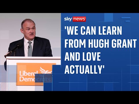 ‘Stand up to’ Trump: Sir Ed Davey calls for Love Actually approach in US relations