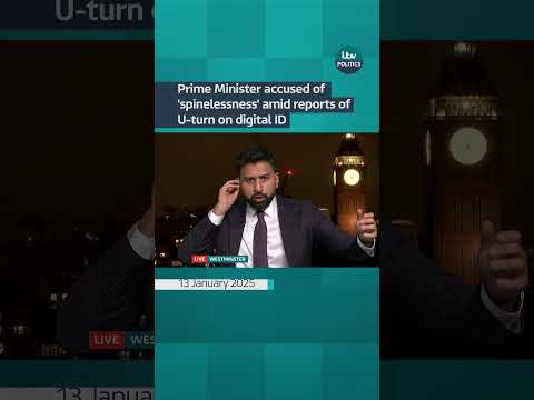Prime Minister accused of’spinelessness’ amid reports of U-turn on digital ID #itvnews