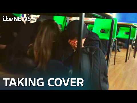 Inside a school lockdown as teachers drill for knife attack | ITV News