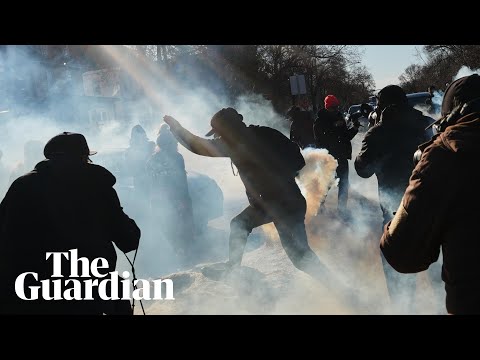Federal agents use flash bangs and teargas against protesters in Minneapolis