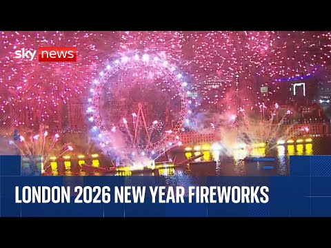 Watch London’s 2026 New Year fireworks from above