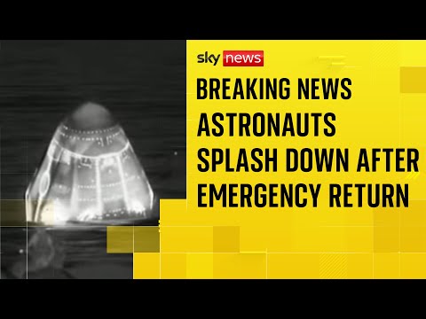 SpaceX crew splash down in the Pacific Ocean