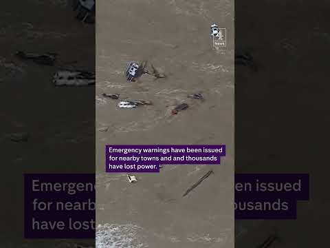 Cars swept out to sea in Australia