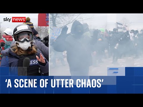 Sky correspondent caught in tear gas at ICE protest in Minneapolis