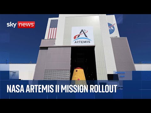 NASA’s Artemis mission begins as mega-rocket is rolled onto launch pad | Full coverage