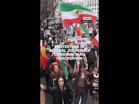 Protesters across several countries condemn Iran crackdown