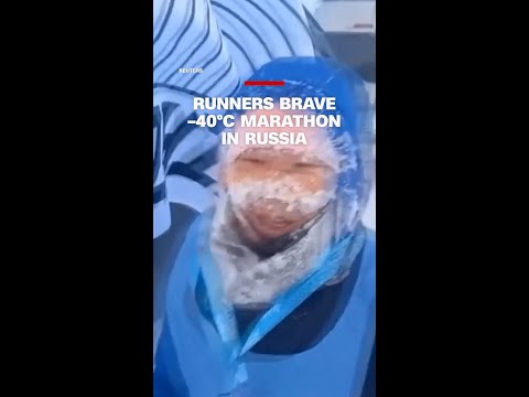 Runners brave –40°C marathon in Russia