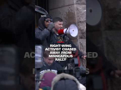 Right-wing activist Jake Lang chased away from Minneapolis rally
