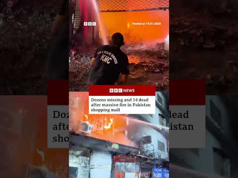 Dozens missing and 13 dead after massive fire in Pakistan shopping mall. #Pakistan #BBCNews