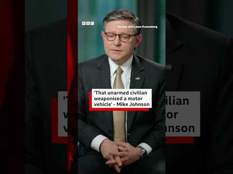 US Speaker Mike Johnson defends ICE agent involved in killing of Renee Good. #BBCNews