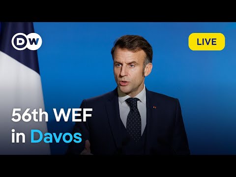 Live: Special Address by French President Emmanuel Macron at WEF | DW News
