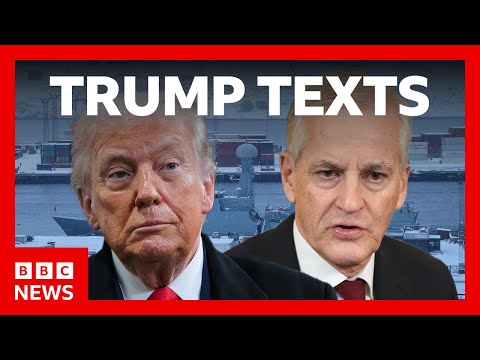 Donald Trump texts with Norway PM Jonas Gahr Støre link Greenland to Nobel Prize | BBC News