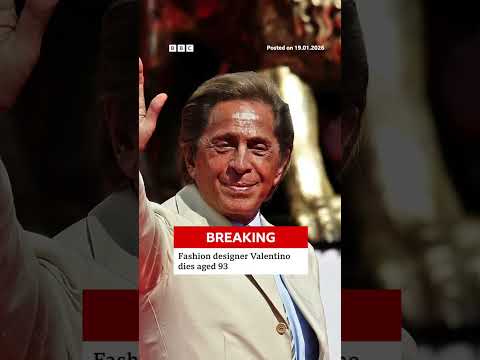 Fashion designer Valentino dies aged 93. #Fashion #ValentinoGaravani #BBCNews