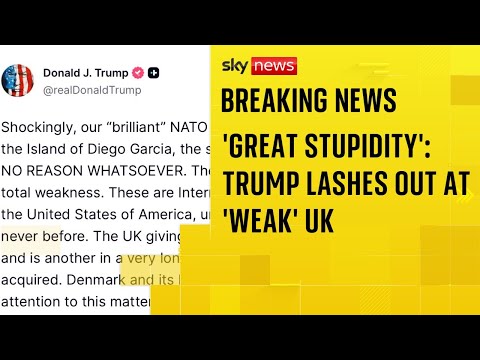 Trump slams UK’s ‘great stupidity’ over Chagos Islands decision