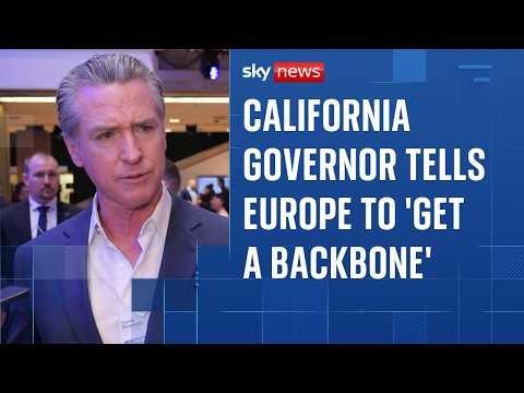 Newsom says he should have brought ‘knee pads’ to Davos over leaders’ ‘pathetic’ response to Trump