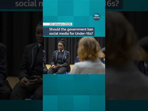 Should the government ban social media for Under-16s? #itvnews #socialmedia