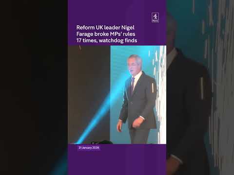 Reform UK leader Nigel Farage broke MPs’ rules 17 times, watchdog finds