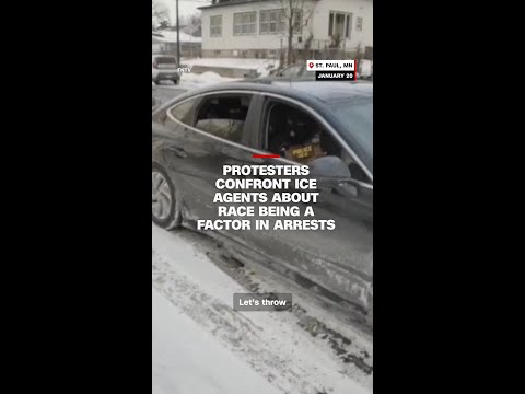 Protesters confront ICE agents about race being a factor in arrests