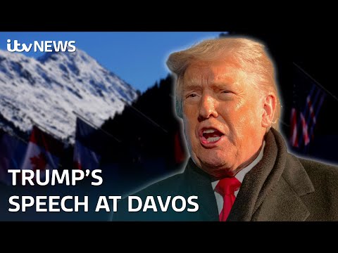 Watch LIVE: Trump delivering major speech at Davos as Greenland dominates agenda | ITV News