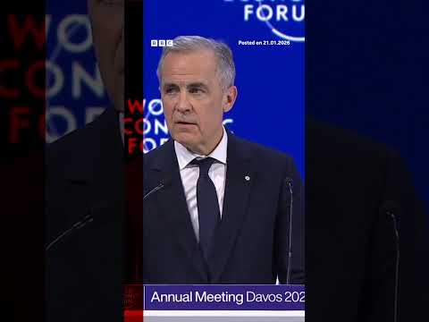 Canadian PM Mark Carney has said the “old order is not coming back”. #Canada #WEF #BBCNews