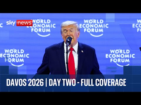 Donald Trump, Nigel Farage and Javier Milei speak at Davos 2026 | Sky News coverage