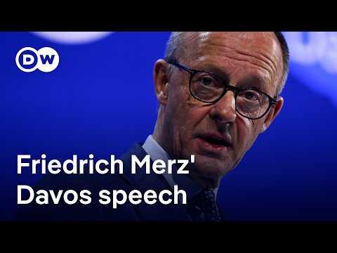 Merz in Davos: Europe will respond united and firm if Trump still imposes tariffs | DW News