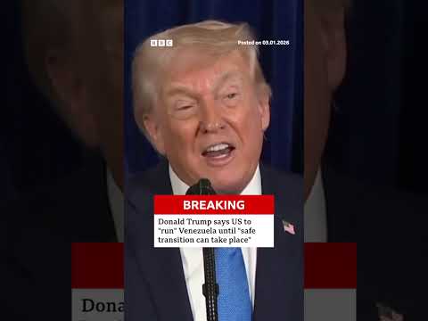 Donald Trump says the US is going to “run” Venezuela. #Venezula #BBCNews