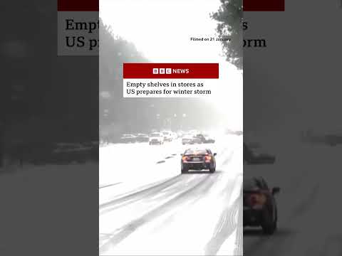 Empty shelves as US prepares for winter storm. #US #Storm #BBCNews