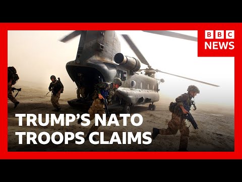 Row over US President Trump’s claims about Nato troops | BBC News