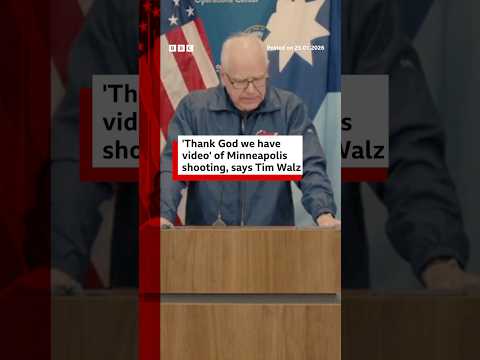 ‘Thank God we have video’ of Minneapolis shooting, says Tim Walz. #Minneapolis #BBCNews