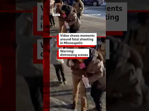 Video shows moments around fatal shooting in Minneapolis. #Minneapolis #BBCNews