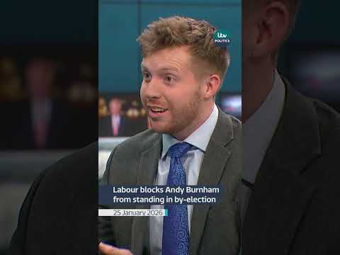 Andy Burnham has been blocked from standing in the Gorton and Denton by-election #itvnews #politics