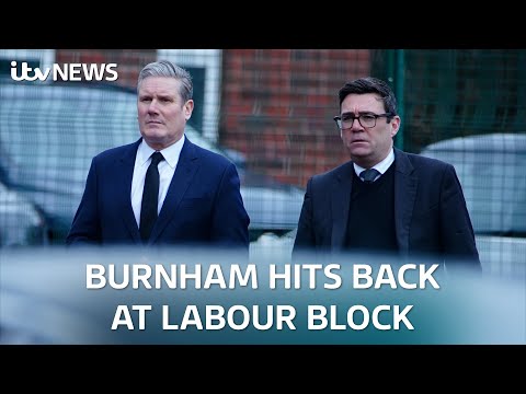 Andy Burnham ‘disappointed’ after bid to stand in by-election blocked by Labour | ITV News