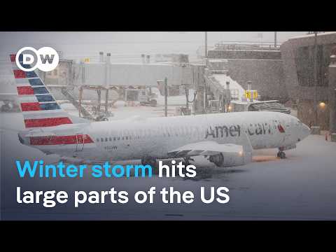 Power outages due to snowfall, Thousands of flights canceled or delayed | DW News