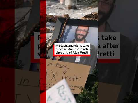 Protests and vigils take place after ICE shooting of Alex Pretti. #Minnesota #Minneapolis #BBCNews