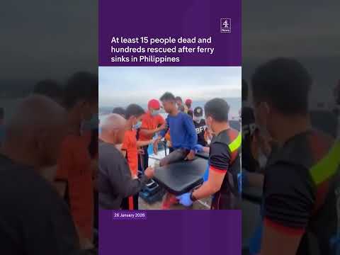 Philippines: 15 dead after ferry sinks