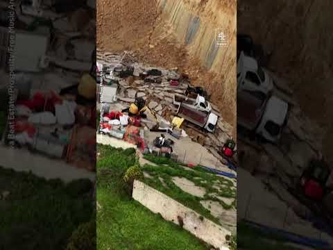 Hundreds evacuate Sicilian town after landslide